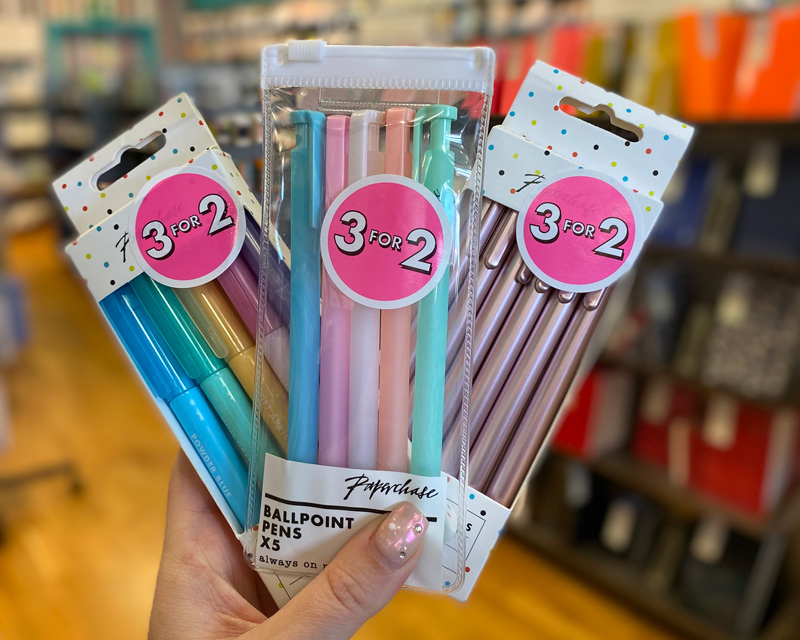 Pastel coloured stationery from Paperchase Hereford 